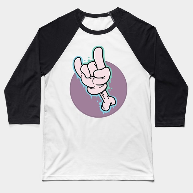 Rock on Baseball T-Shirt by teahabe